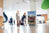 SmartMount Portable Video Wall Cart 1x3 Hotel Lobby