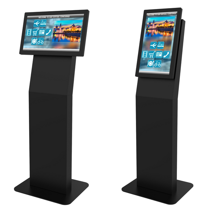 15", 22", and 32" Landscape and Portrait Kiosk Black