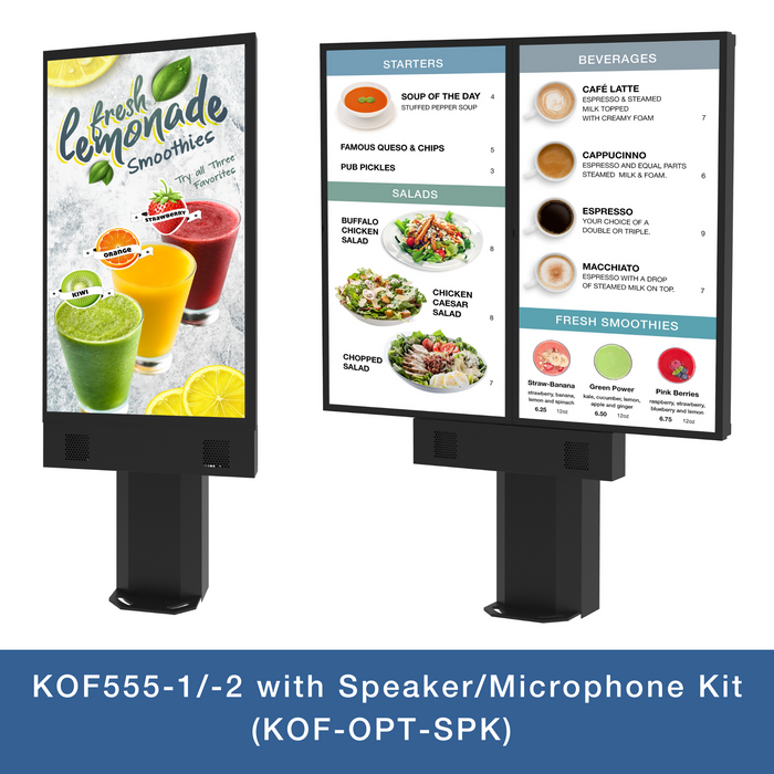 KOF555-1/-2 with Speaker/Microphone Kit (KOF-OPT-SPK)