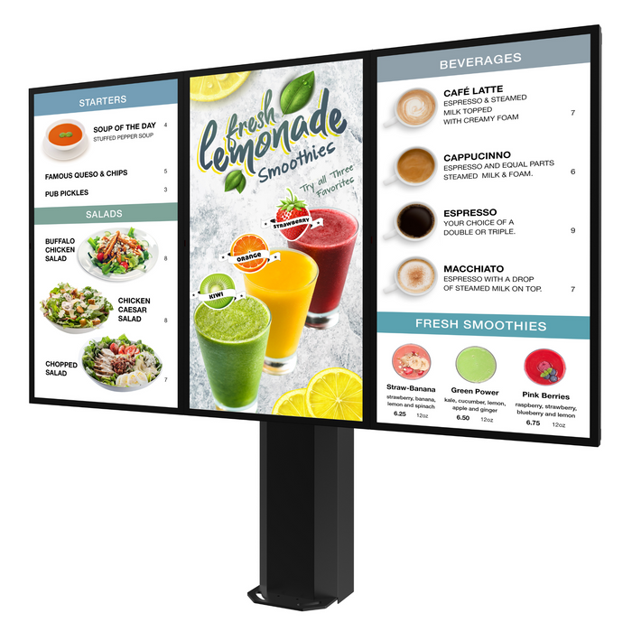 KOF555-3 Triple Outdoor Digital Menu Boards