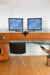 Dual Articulating Wall Mount 29" Monitors at Desk