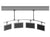 Multi-Display Ceiling System 180" (457.2mm) Curved Pole